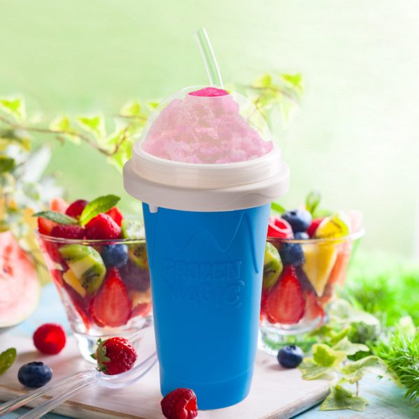 Quick Frozen Slushy Cup Smoothie Cup Ice Cream Maker Kitchen Durable Squeeze Quick Cooling Cup
