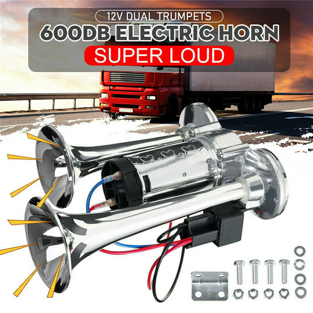 Image 3 - 600DB 12V Super Loud Dual Trumpets Car Electric Horn For Car Truck Boat Train