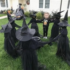 Lighted Halloween Witch Stake For Halloween Decoration