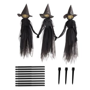 Lighted Halloween Witch Stake For Halloween Decoration