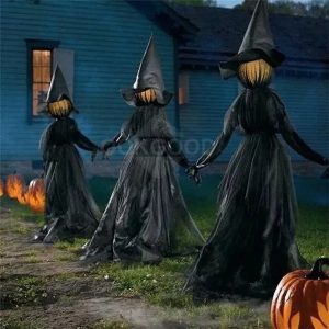 Lighted Halloween Witch Stake For Halloween Decoration