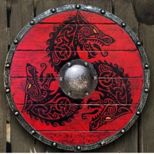 Eivor Valhalla Raven War Pattern Viking Shield