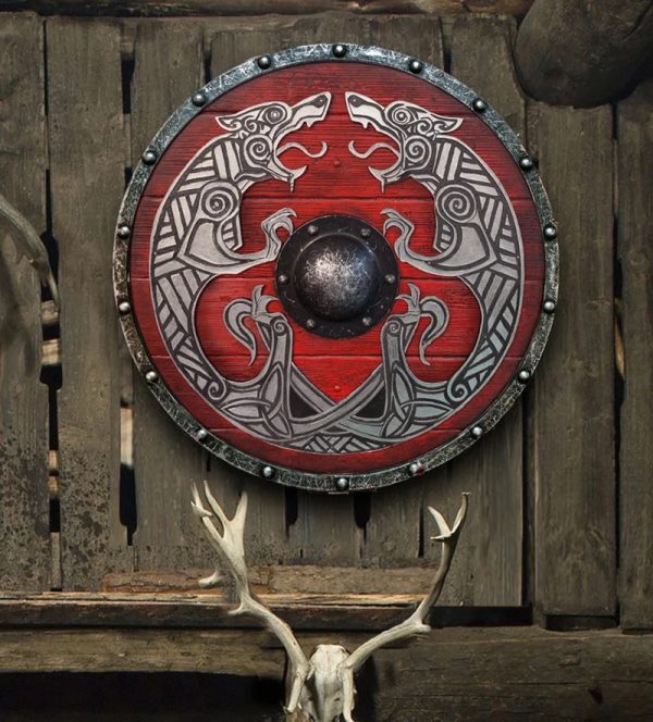 Eivor Valhalla Raven War Pattern Viking Shield