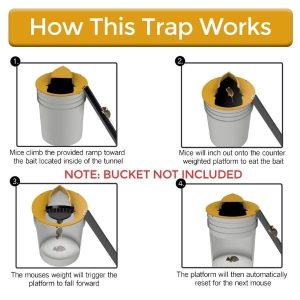 5 Gallon Bucket Mouse Trap Water Bucket Lid Drop In Rat Trap