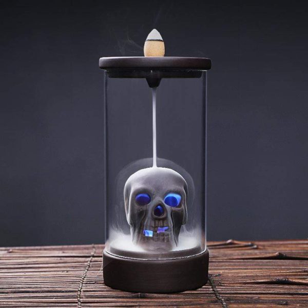 Backflow Led Skull Incense Burner