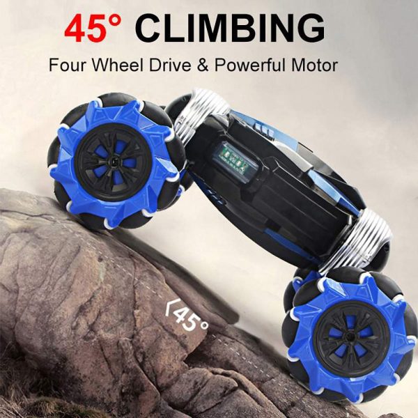 Remote Control Stunt Car Dual Control Mode Twisting And Climbing Vehicle Toy With Lights