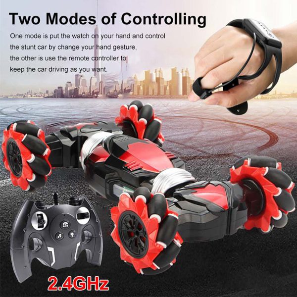 Remote Control Stunt Car Dual Control Mode Twisting And Climbing Vehicle Toy With Lights