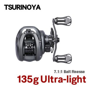 135G Ultra Light 6 1G Spool Bait Finesse Baitcasting Fishing Reel Dark Wolf 50S 7 1 1 4Kg Shallow