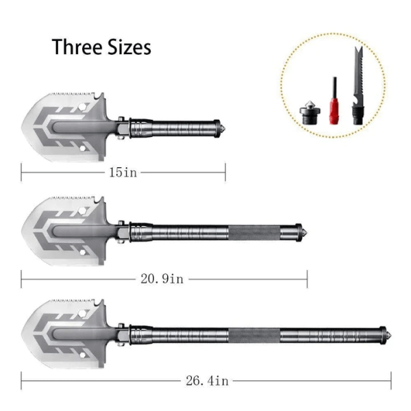 23 In 1 Portable Tactical Military Folding Shovel Multi Purpose Survival Tool