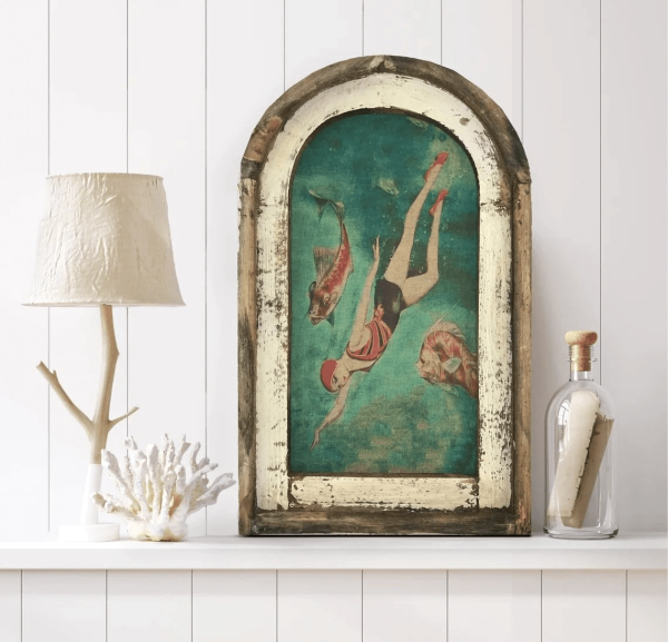 Swimming Wall Art Bathroom Decor