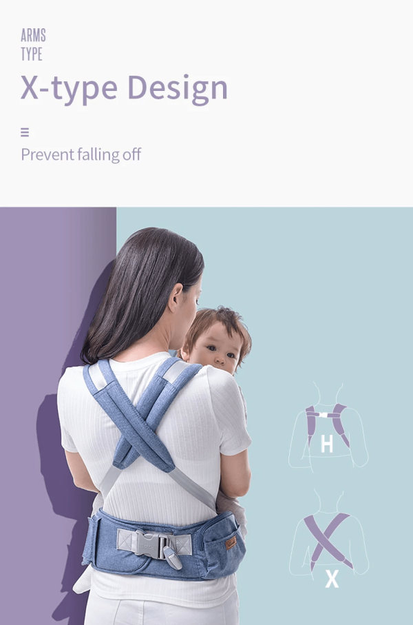 Front Facing Baby Carrier With Hipseat For Travel