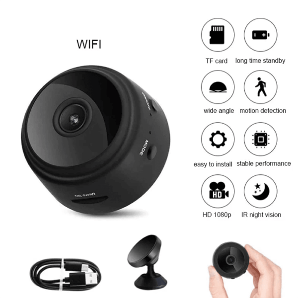 Mini Security Camera Wireless With Night Vision And Microphone