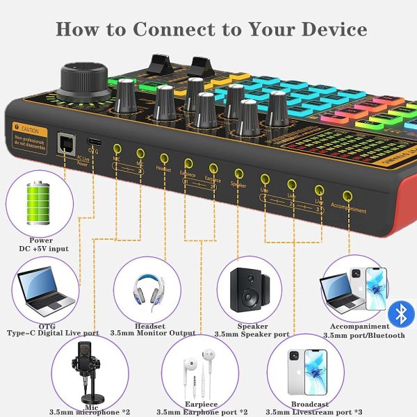 Voice Changer Live Board Sound Mixer Multiple Effects Streaming And Recording