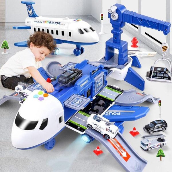 Extra Large Airplane Vehicle Play Sets Police Construction Or Fireman Toys