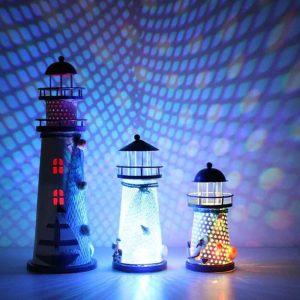 Oceanica Led Lighthouse Lantern Nightlight