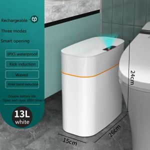 Smart Trash Can With Lid For Bedroom And Living Room