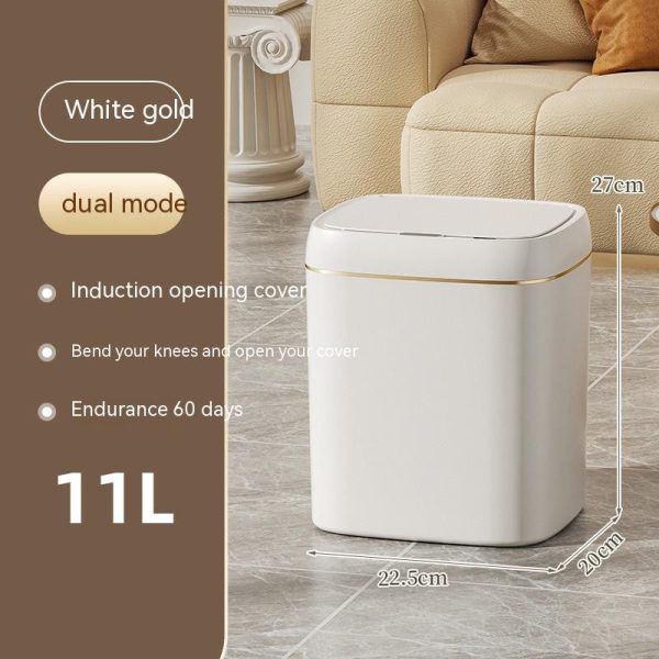 Smart Trash Can With Lid For Bedroom And Living Room