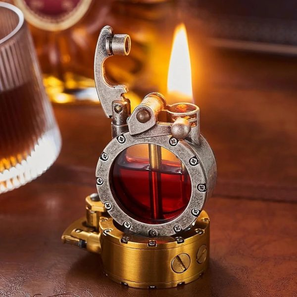 Vintage Trench Transparent Kerosene Antique Steampunk Lighter