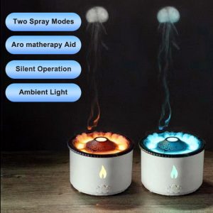 New Creative Ultrasonic Essential Oil Humidifier Volcano Aromatherapy Machine Spray Jellyfish Air