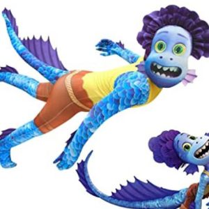 Luca Costume Unisex Halloween Jumpsuit Tail Outfit Cosplay Sea Monster For Kids