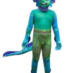 Luca Costume Unisex Halloween Jumpsuit Tail Outfit Cosplay Sea Monster For Kids