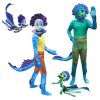 Luca Costume Unisex Halloween Jumpsuit Tail Outfit Cosplay Sea Monster For Kids