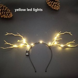 Light Blinking Hair Clip Christmas Antler