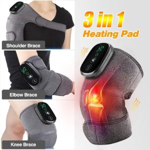 Electric Heating Knee Massager 3 In 1 With Vibration Cordless Rechargeable Heating Knee Warmers