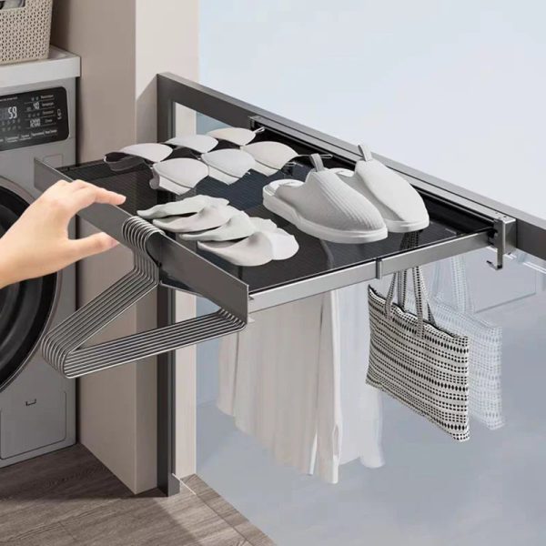 Retractable Invisible Storage Rack Space Saving Drying Solution