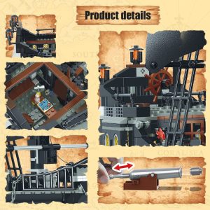 875 Pcs Pirates Of The Caribbean Building Blocks - The Black Pearl ( 6 Figures)