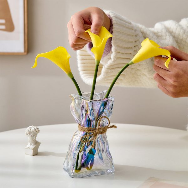 Glass Vase = Home Decoration L Dried Flower Vase