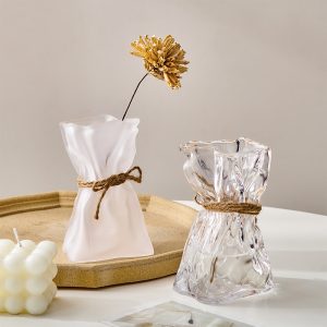 Glass Vase = Home Decoration L Dried Flower Vase