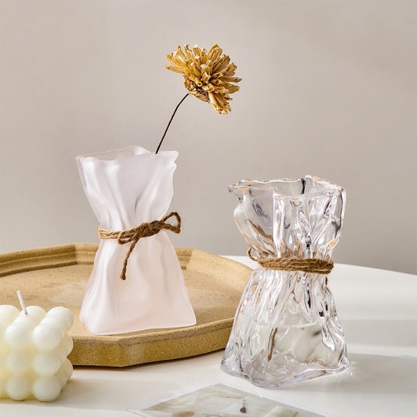 Glass Vase = Home Decoration L Dried Flower Vase