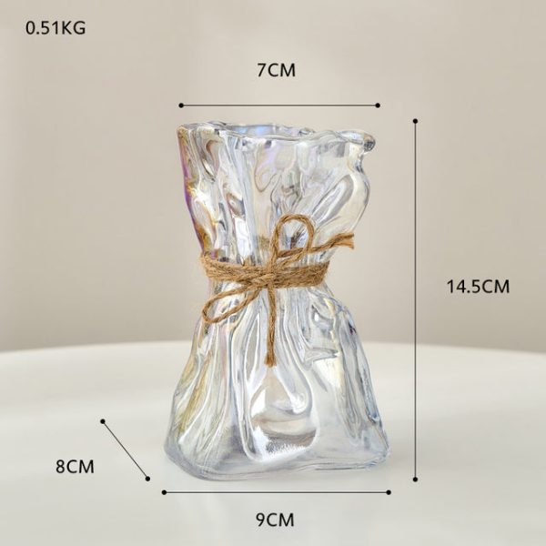 Glass Vase = Home Decoration L Dried Flower Vase