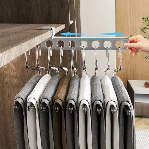 Intelligent Pull-Out Slide Trouser Rack | 1 And 5 Goose-Shaped Hangers!