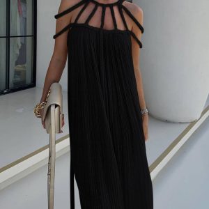 Draped Braids Maxi Cover-Up Dress