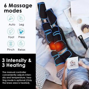 Recoverease: 6-Mode Air Compression Leg Relaxer & Heating Massager