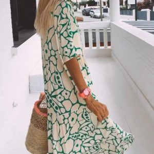 Comfortable Short Sleeve Maxi Dress