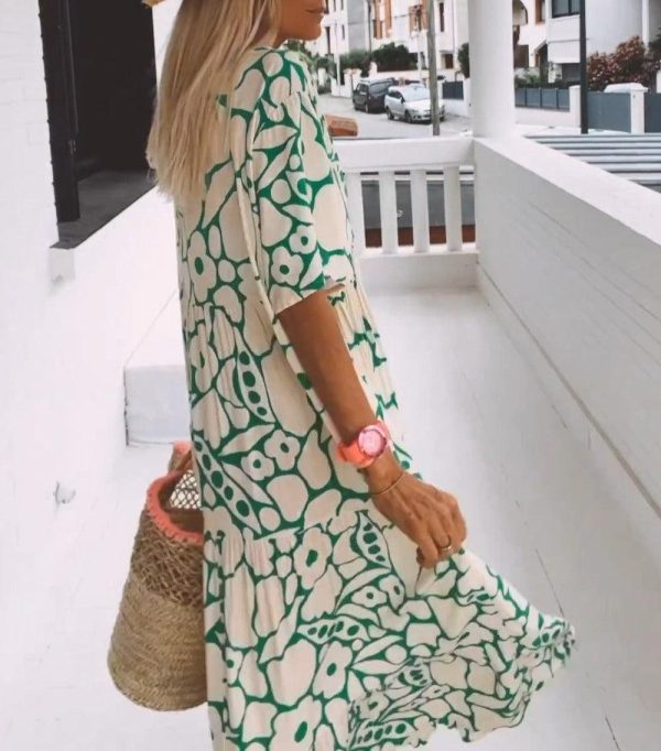 Comfortable Short Sleeve Maxi Dress