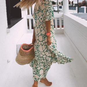 Comfortable Short Sleeve Maxi Dress