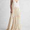 Elegant Resort Deep V-Neckline Strappy Maxi Dress