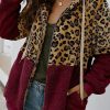 Chic Leopard Zip-Up Patchwork Hooded Coat(5 Colors)