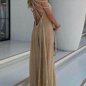 Draped Braids Maxi Cover-Up Dress