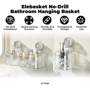 No-Drill Bathroom Hanging Basket | Last Day Of !