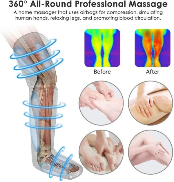 Recoverease: 6-Mode Air Compression Leg Relaxer & Heating Massager