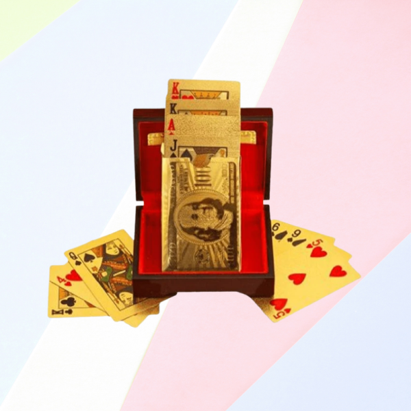 24K Golden-Like Playing Cards With Optional Case