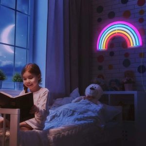 Neon Rainbow Light, Cute Led Rainbow Neon Signs For Wall Decor, Usb Or Battery Powered Rainbow Neon Lights For Bedroom, Colorful Rainbow Led Lights For Girls Room, Dorm, Party, Wedding