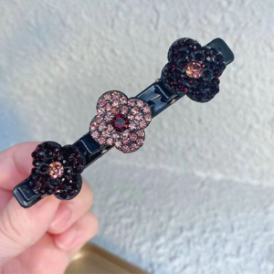 Sparkling Crystal Braided Hair Clips