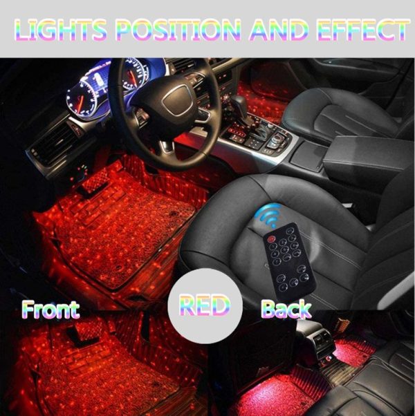 Car Interior Ambient Lighting- (Contains 4 Light Bars)