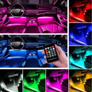 Car Interior Ambient Lighting- (Contains 4 Light Bars)